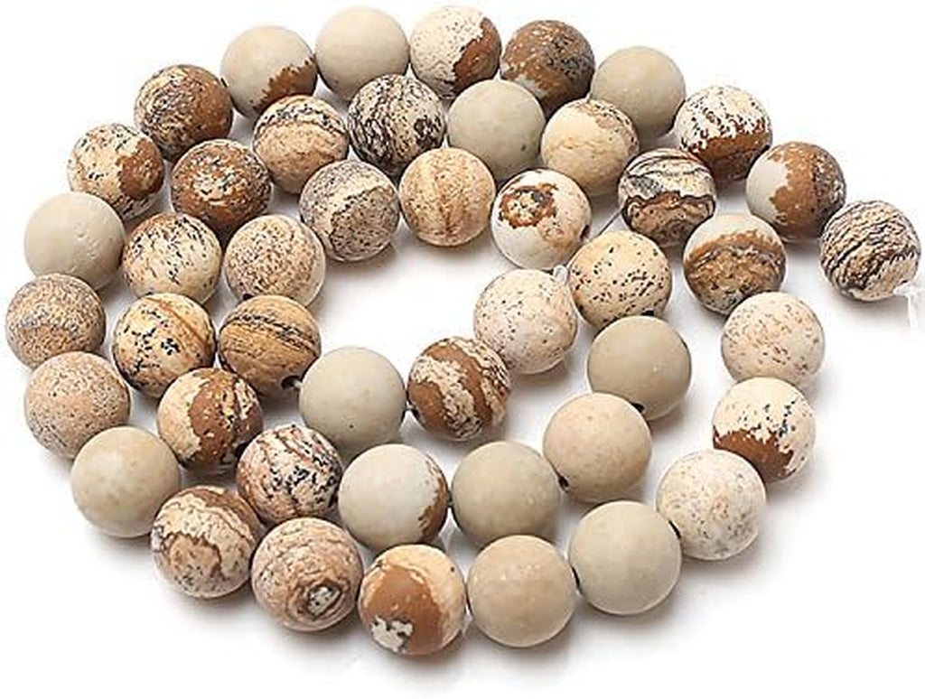 Love Beads Matte Picture Stone Beads 6 Mm round Loose Jewelry Making